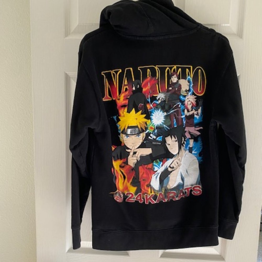 24 Karats x Naruto Collab Japanese Anime Brand Hoodie Size Small